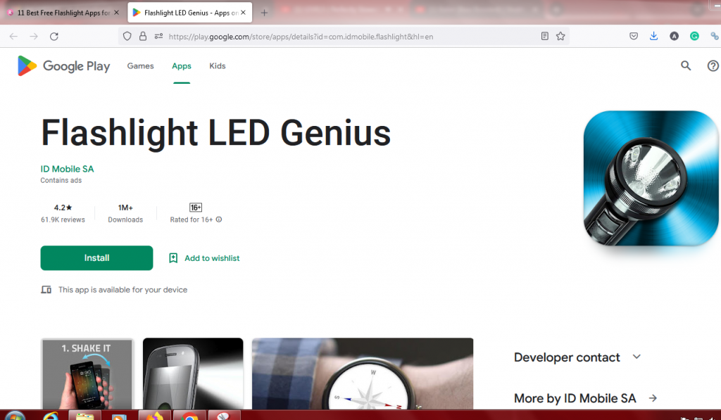 Flashlight LED Genius