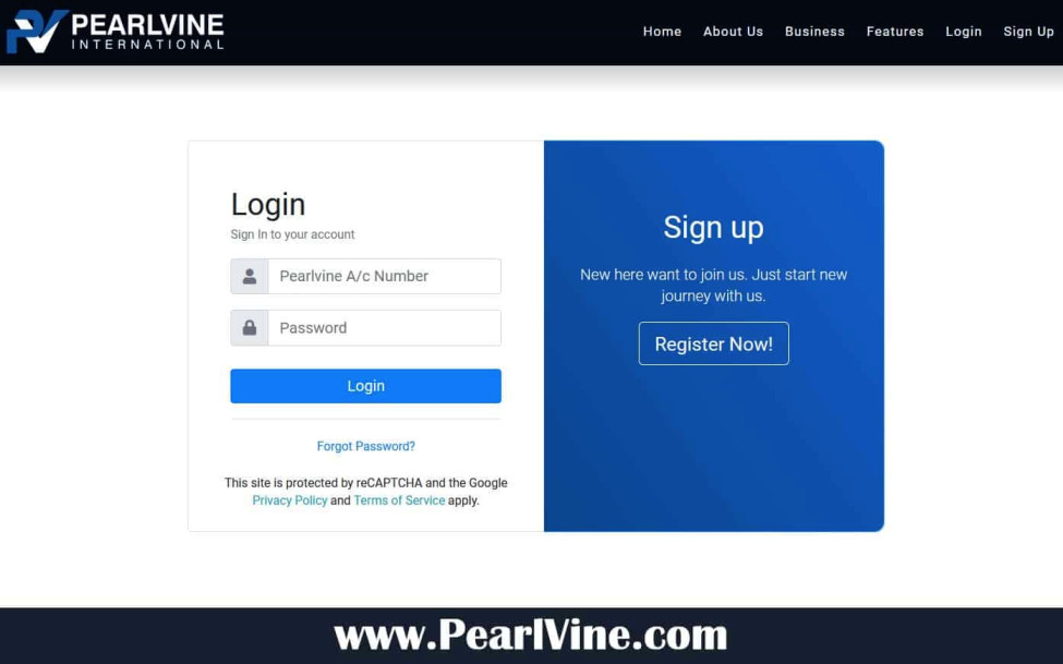 Pearlvine Login