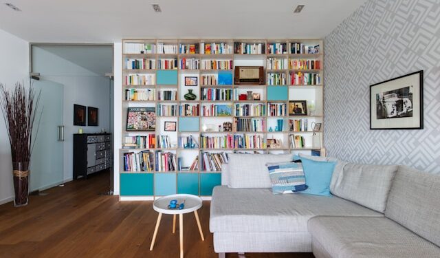 Build Custom Bookshelf Living Room